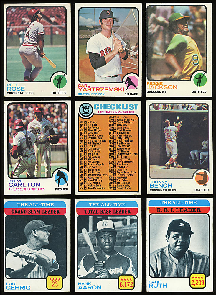 1973 Topps Near Set (657/660) Plus (17) Variations - (674) Total Cards