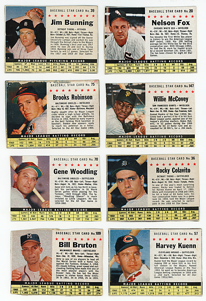 1961 Post Cereal Collection (194) with Box/Company Near Set Including Hank Aaron & Willie Mays