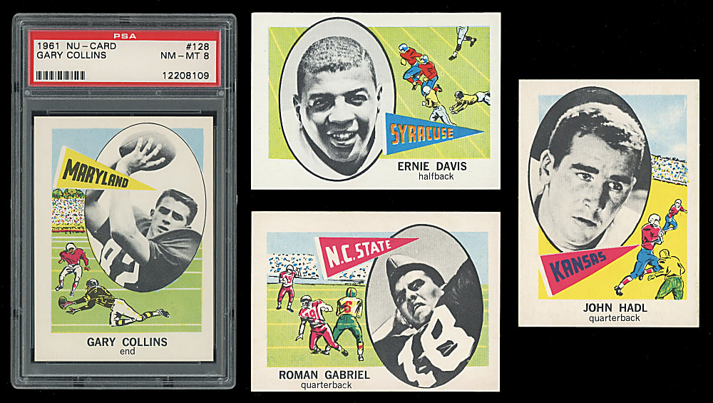 1961 Nu-Card Football Complete Set (80/80) with PSA NM-MT 8 Collins
