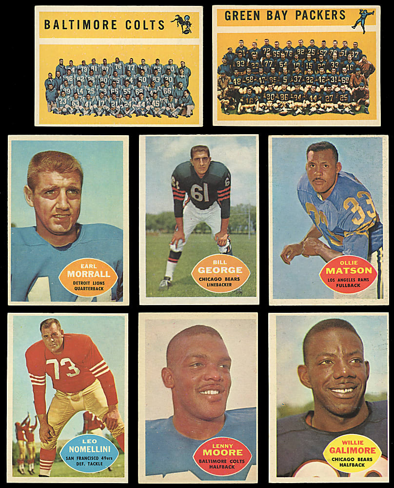 1960 Topps Football Complete Set (132) with (2) PSA Graded Hall of Famers