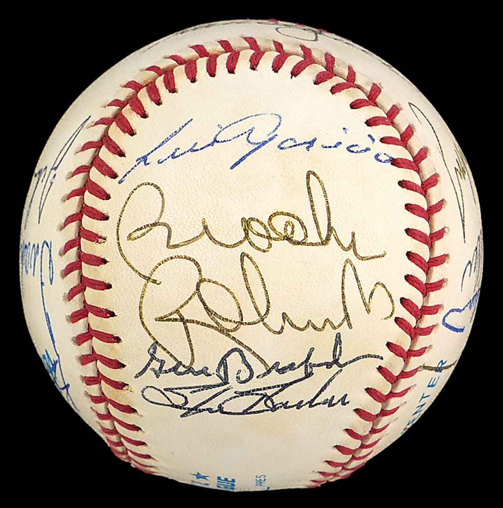 1966 Baltimore Orioles World Series Champions Team-Signed Reunion Baseball (17 Signatures) Including (4) Hall of Famers