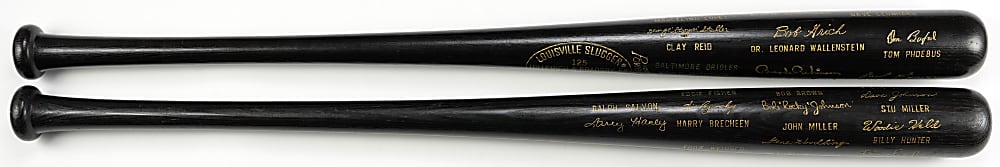 1966 & 1970 Baltimore Orioles World Champions Black Bat Pair