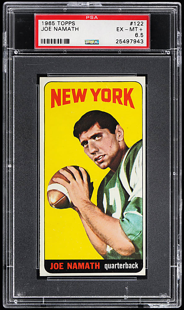 1965 Topps #122 Joe Namath Rookie Shortprint PSA EX-MT+ 6.5