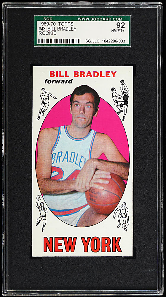 1969-1970 Topps Basketball #43 Bill Bradley Rookie SGC NM/MT+ 8.5