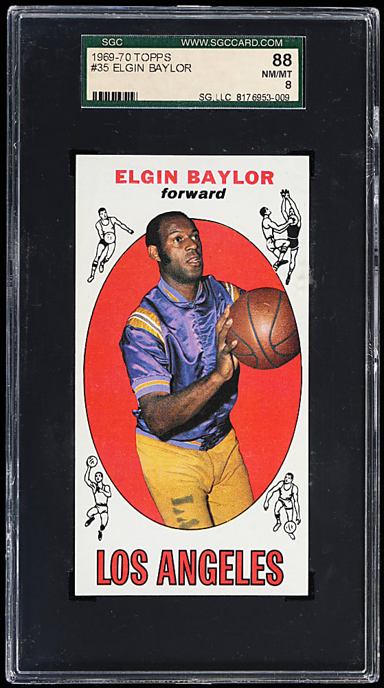 1969-1970 Topps Basketball #35 Elgin Baylor SGC NM/MT 8