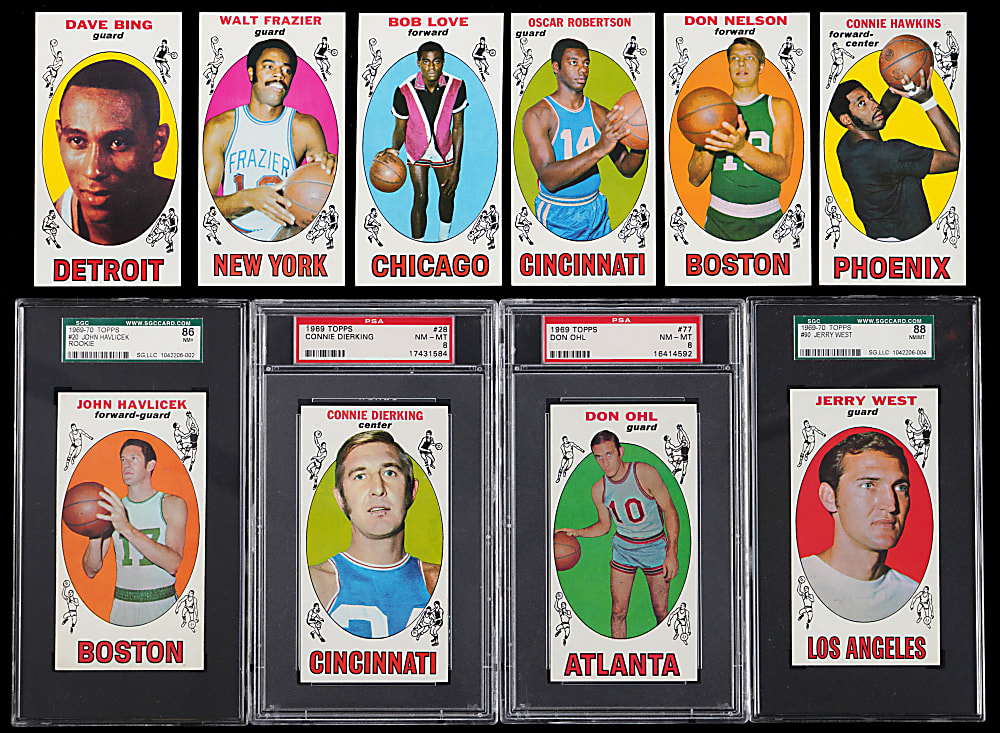 1969-1970 Topps Basketball Near Set (95/99) with 4 Graded – Sharp!