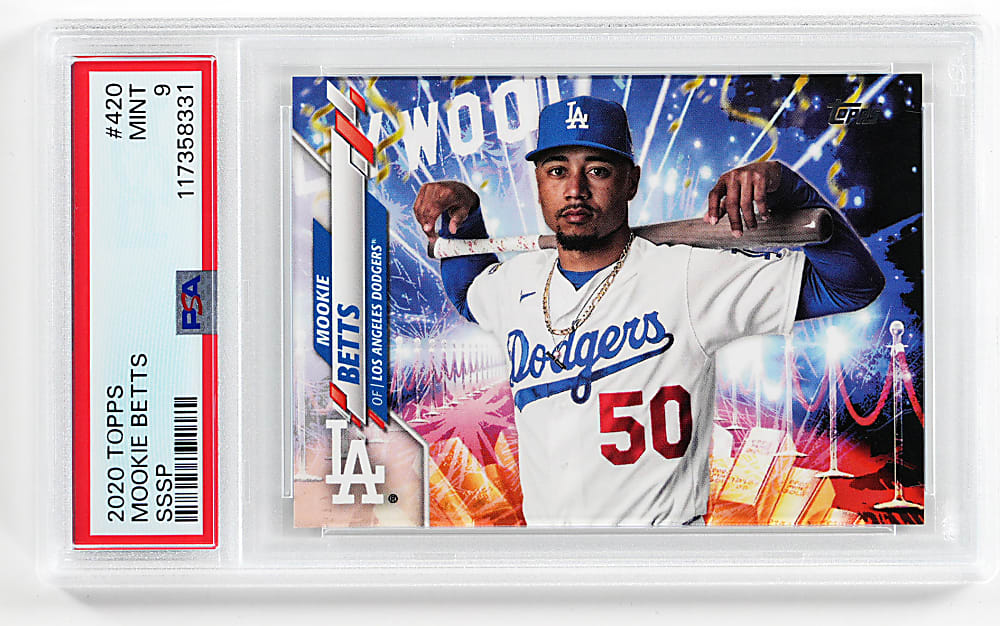 2020 Topps #420 Mookie Betts Ultra Shortprint PSA MINT 9