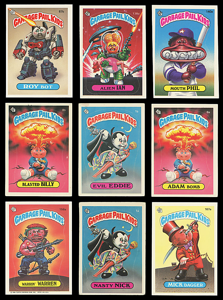 1985-1988 Topps Garbage Pail Kids Original Series 1-14 Complete Sets (14) with (1,100+) Total Stickers