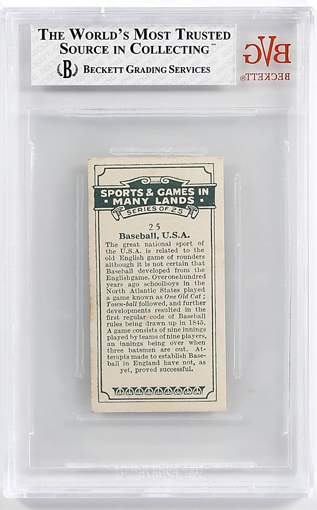 1930 British-American Tobacco Sports & Games in Many Lands #25 Babe Ruth BVG NM 7
