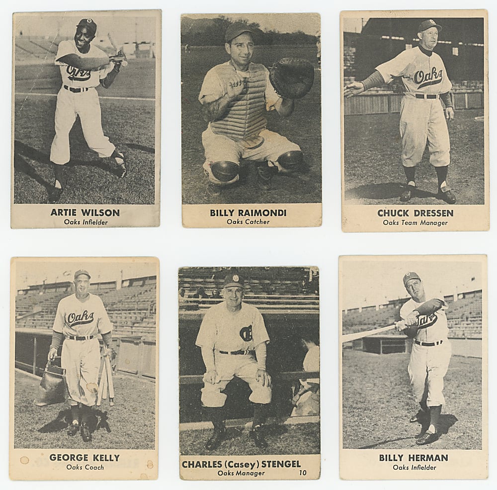 1946-1950 Remar Bread Oakland Oaks Collection (49) with 1946 Near Set (21/23) Including Casey Stengel