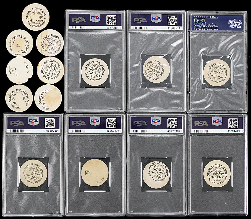 1909-1911 E254 Colgan’s Chips Stars of the Diamond Collection (14) with (7) PSA Graded