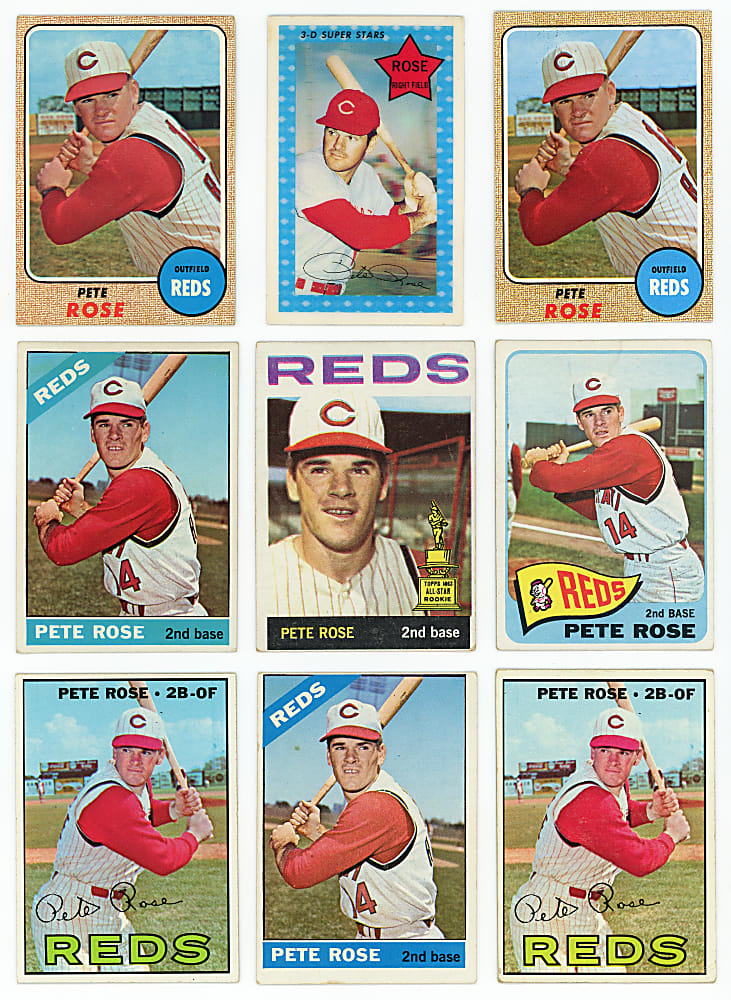 1964-1979 Topps & Oddball Pete Rose Collection (50) with 1964 Topps #125 Second-Year