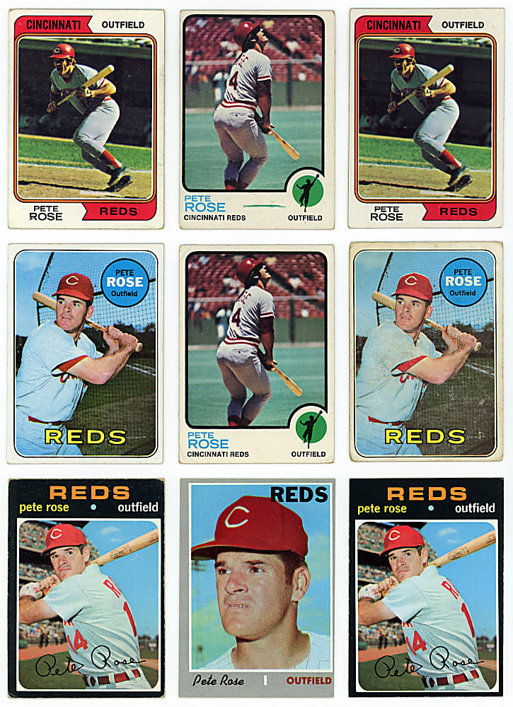 1964-1979 Topps & Oddball Pete Rose Collection (50) with 1964 Topps #125 Second-Year