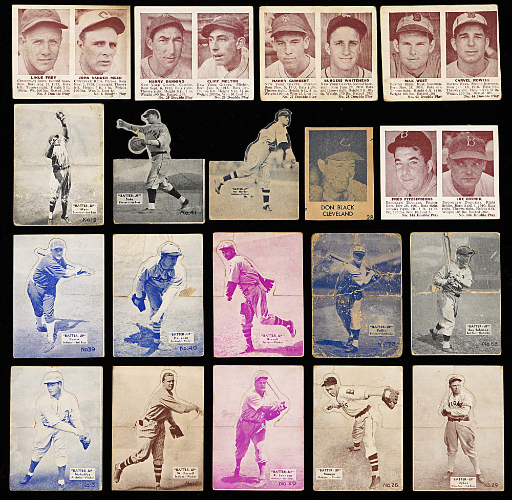 1934-1949 “R” Candy Card Collection (70) Total with (17) Hall of Famers Including Ted Williams
