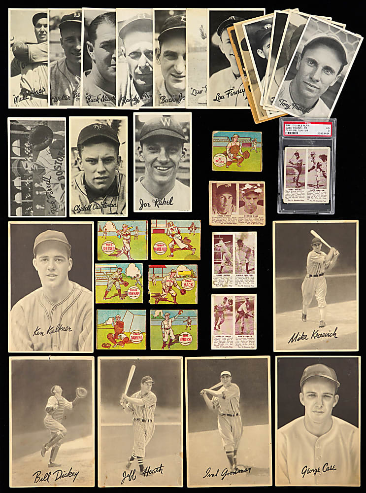1934-1949 “R” Candy Card Collection (70) Total with (17) Hall of Famers Including Ted Williams