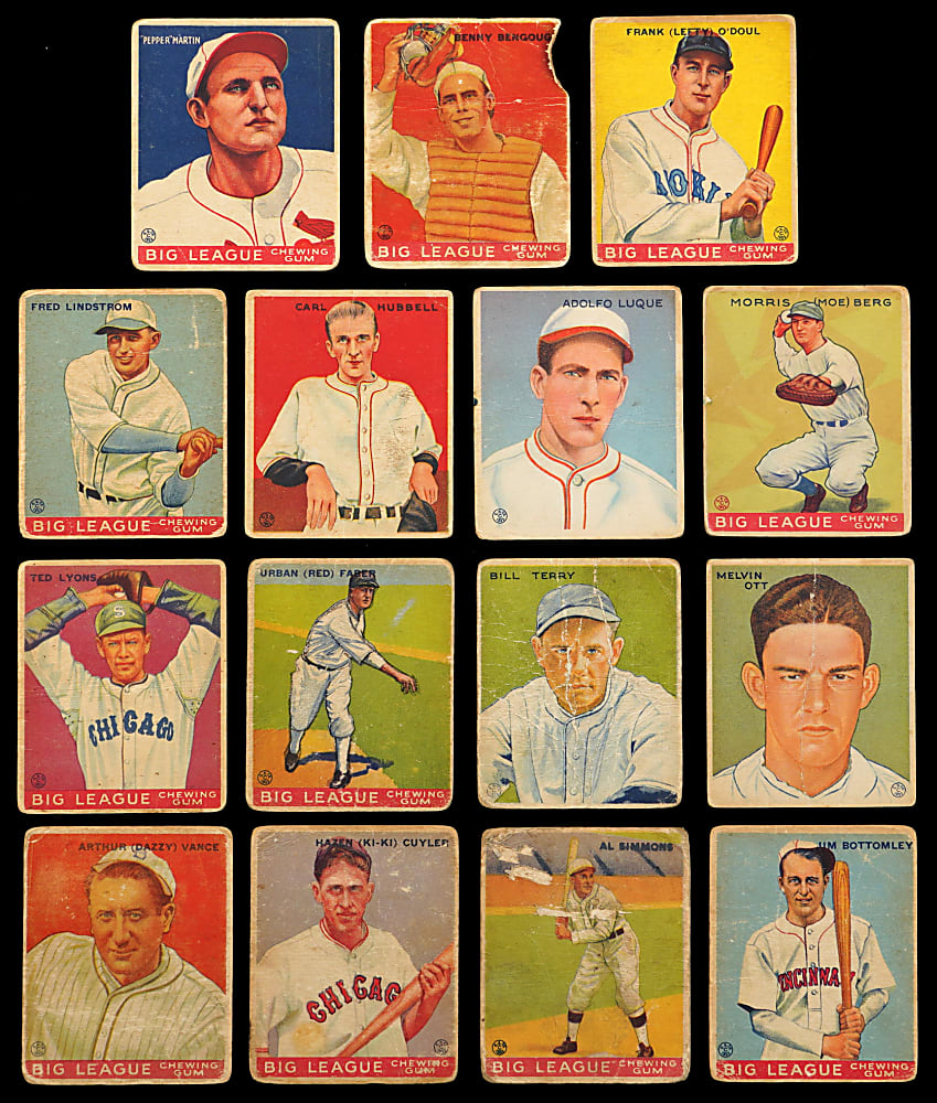 1933 Goudey Starter Set (89) with (10) Hall of Famers
