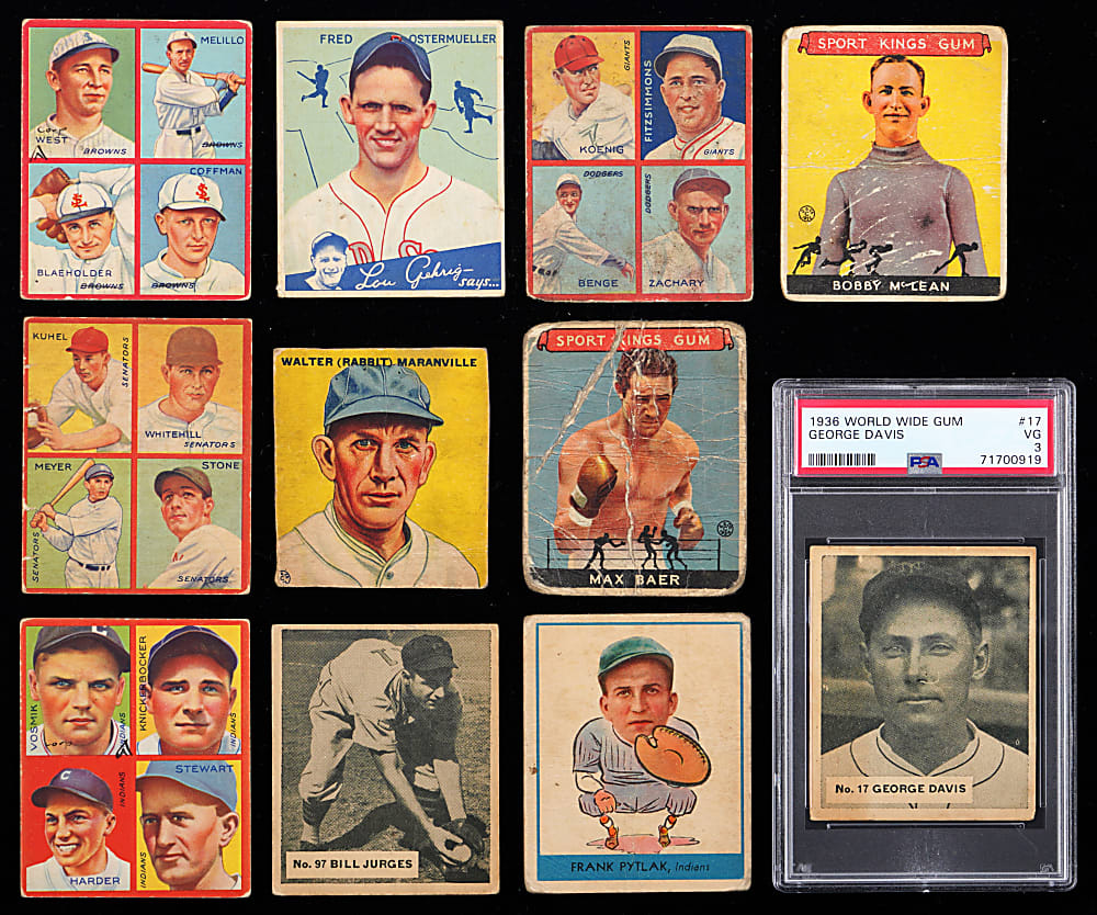1933-1938 Mostly Baseball Goudey Collection (26)