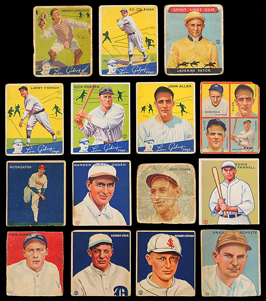 1933-1938 Mostly Baseball Goudey Collection (26)