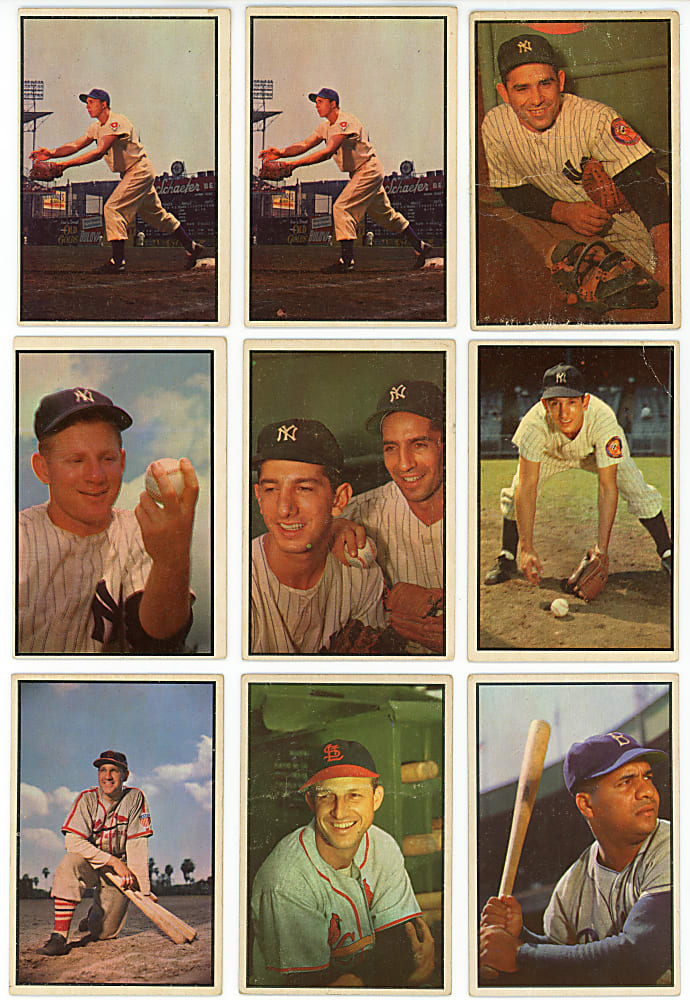 1953 Bowman Color Collection (43) with (18) Hall of Famers Including #32 Stan Musial
