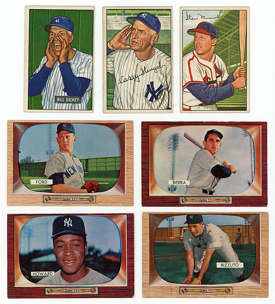 1950-1955 Bowman Shoebox Collection (133) with (40) Hall of Famers Including Stan Musial