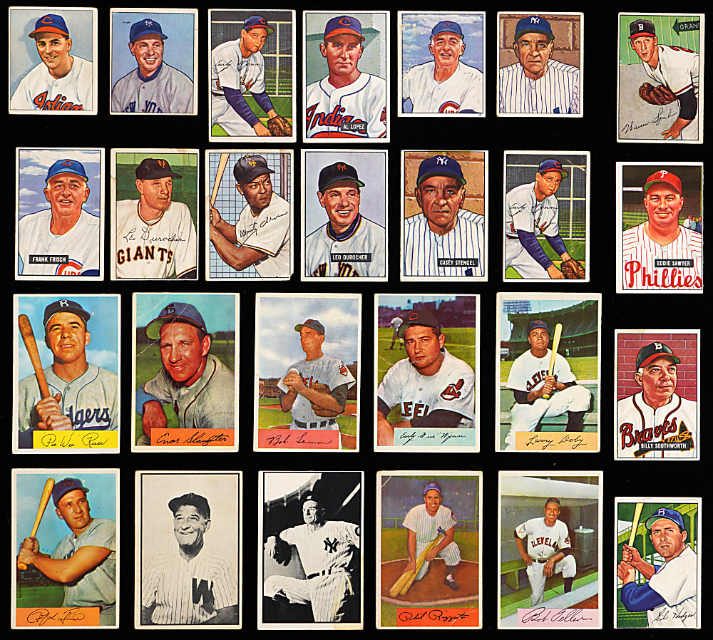1950-1955 Bowman Shoebox Collection (133) with (40) Hall of Famers Including Stan Musial