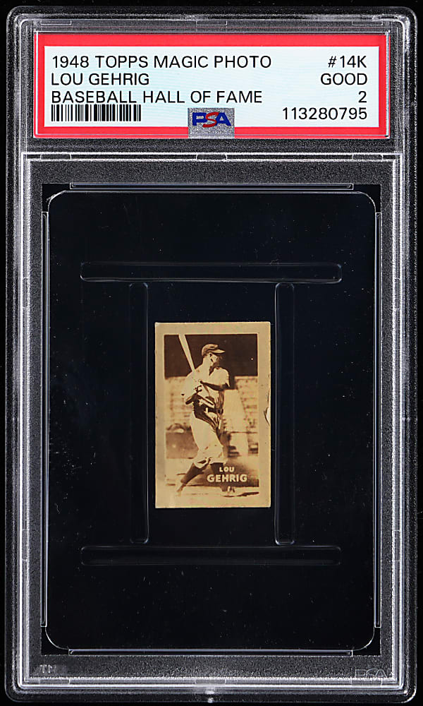 1948 Topps Magic Photo #14K Lou Gehrig PSA GOOD 2