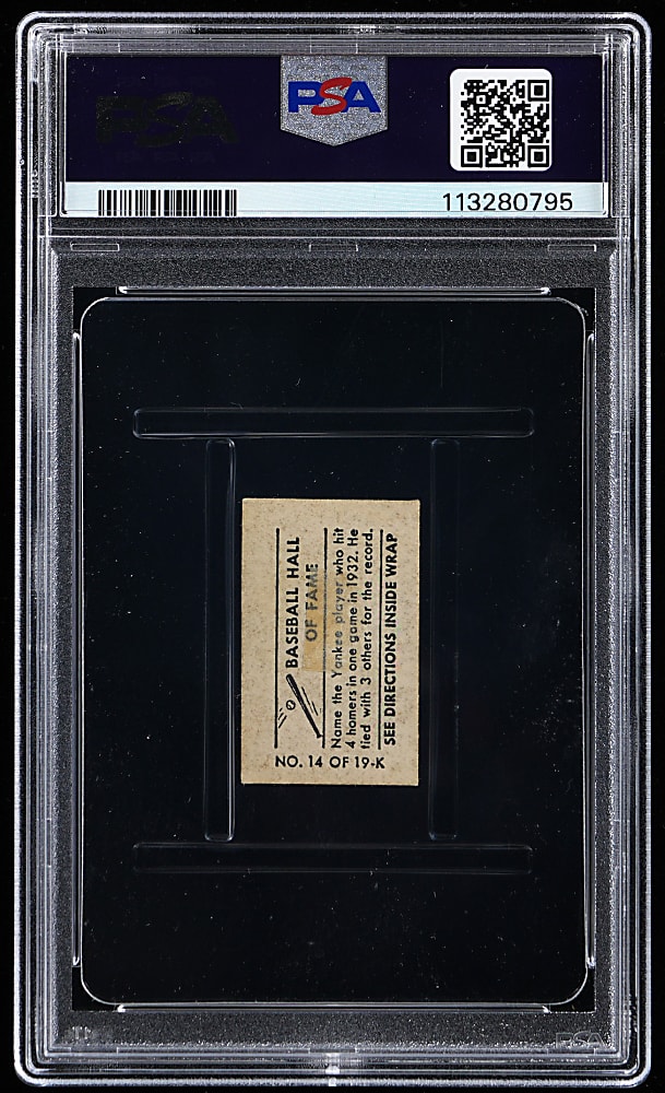 1948 Topps Magic Photo #14K Lou Gehrig PSA GOOD 2