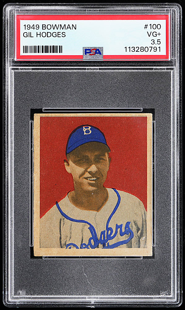 1949 Bowman #100 Gil Hodges Rookie PSA VG+ 3.5