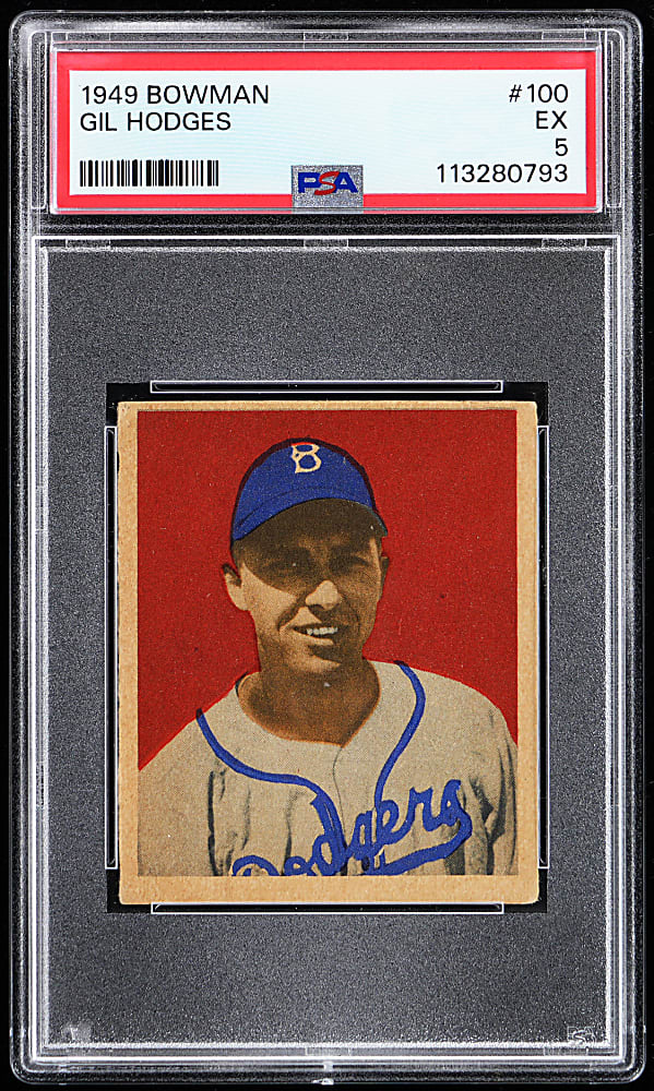 1949 Bowman #100 Gil Hodges Rookie PSA EX 5