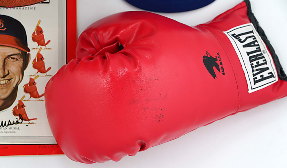 Signed Multi-Sport Collection (7) With Ali, Koufax & Multi-Signed Heisman Mini-Helmet