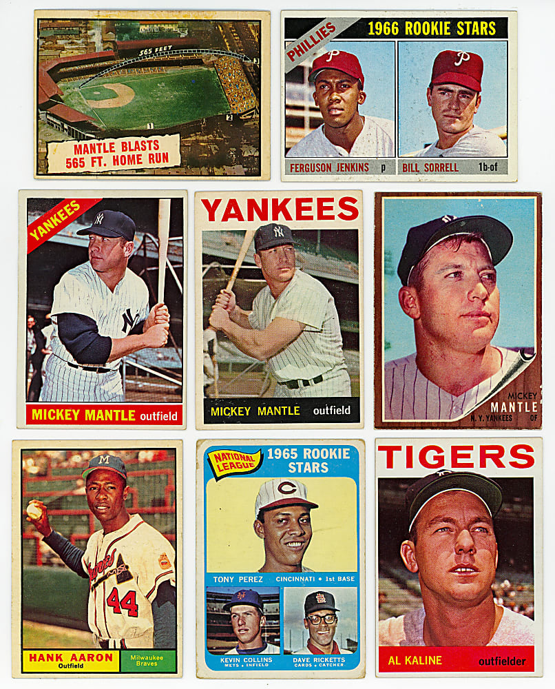 1960-1966 Topps Collection (327) with (50+) Hall of Famers Including (3) Mickey Mantle & (2) Hank Aaron