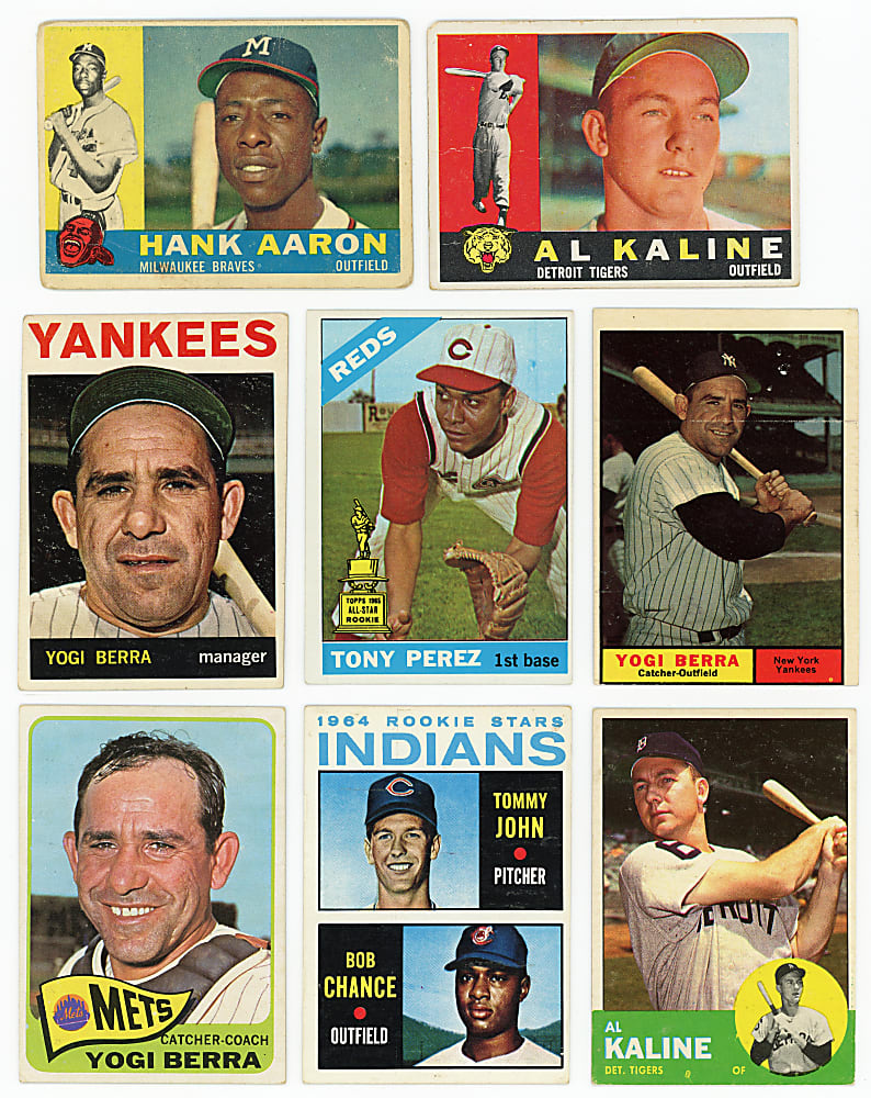 1960-1966 Topps Collection (327) with (50+) Hall of Famers Including (3) Mickey Mantle & (2) Hank Aaron