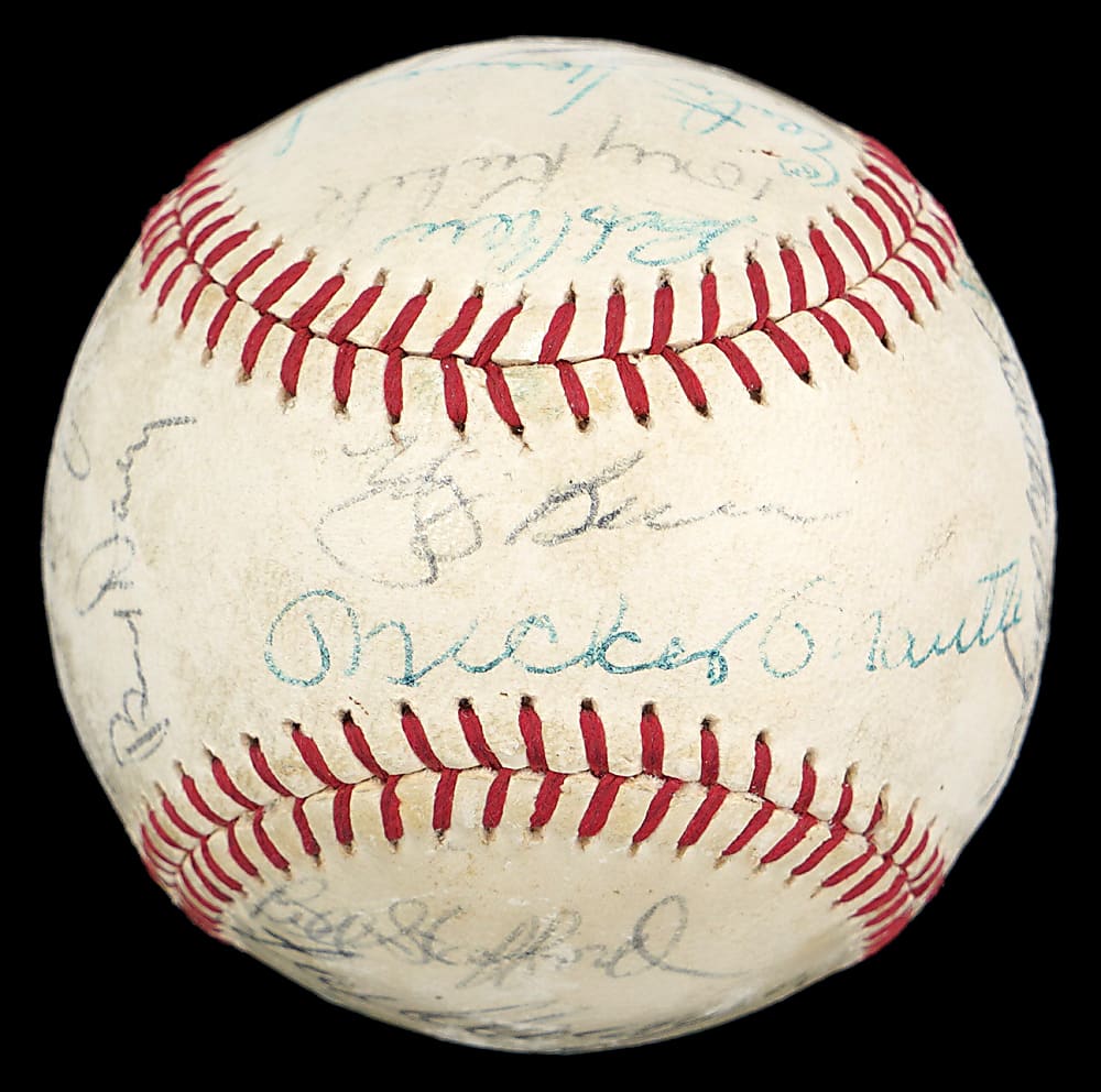 1961 World Series Champion New York Yankees Team-Signed Baseball with (24) Signatures - Full JSA LOA