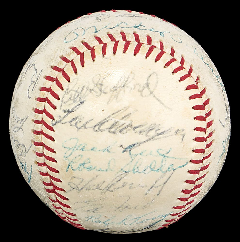 1961 World Series Champion New York Yankees Team-Signed Baseball with (24) Signatures - Full JSA LOA