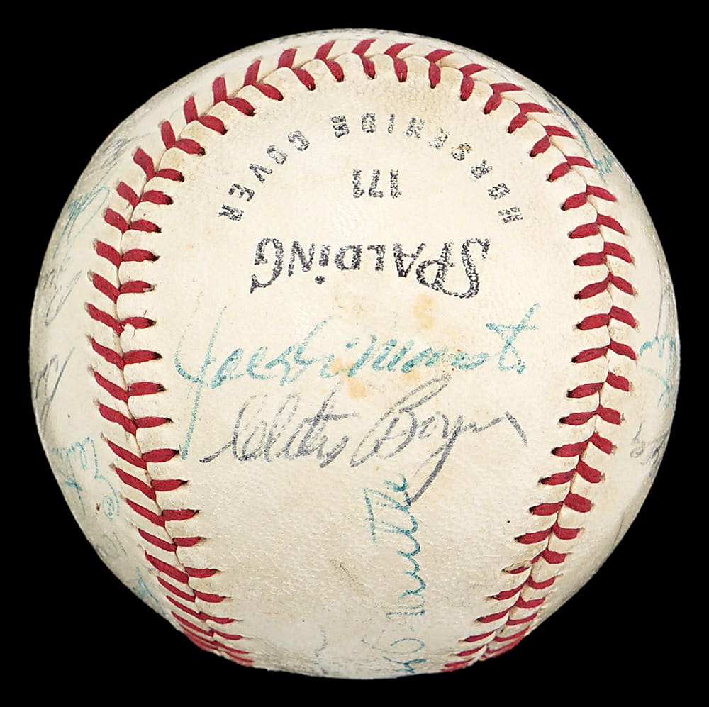 1961 World Series Champion New York Yankees Team-Signed Baseball with (24) Signatures - Full JSA LOA