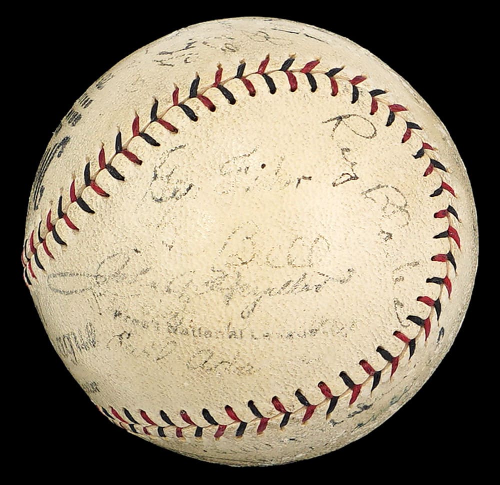 1930 National League Champion St. Louis Cardinals Team-Signed ONL/Heydler Baseball with Hall of Famers Frisch, Hafey, Grimes, Bottomley & Haines - Full JSA LOA