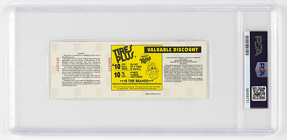 1994 Cal Ripken Jr. Signed & Inscribed 2000th Consecutive Game Full Ticket - PSA NM-MT 8/AUTO 10