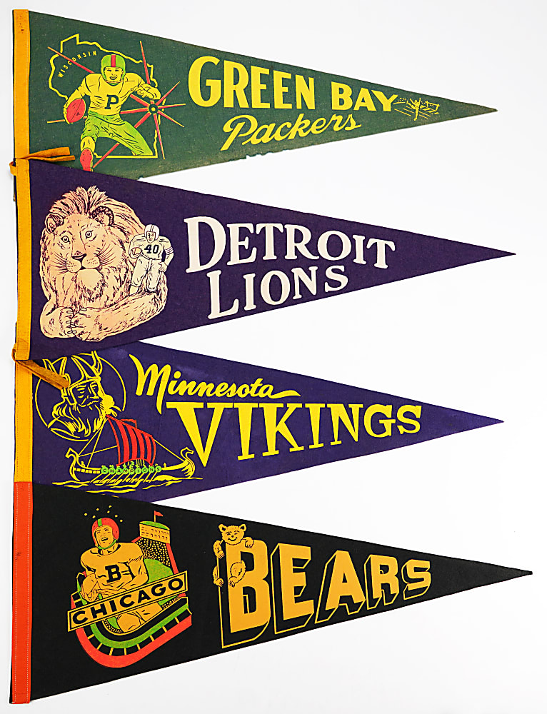1940s-1960s NFC North Pennant Collection (7)