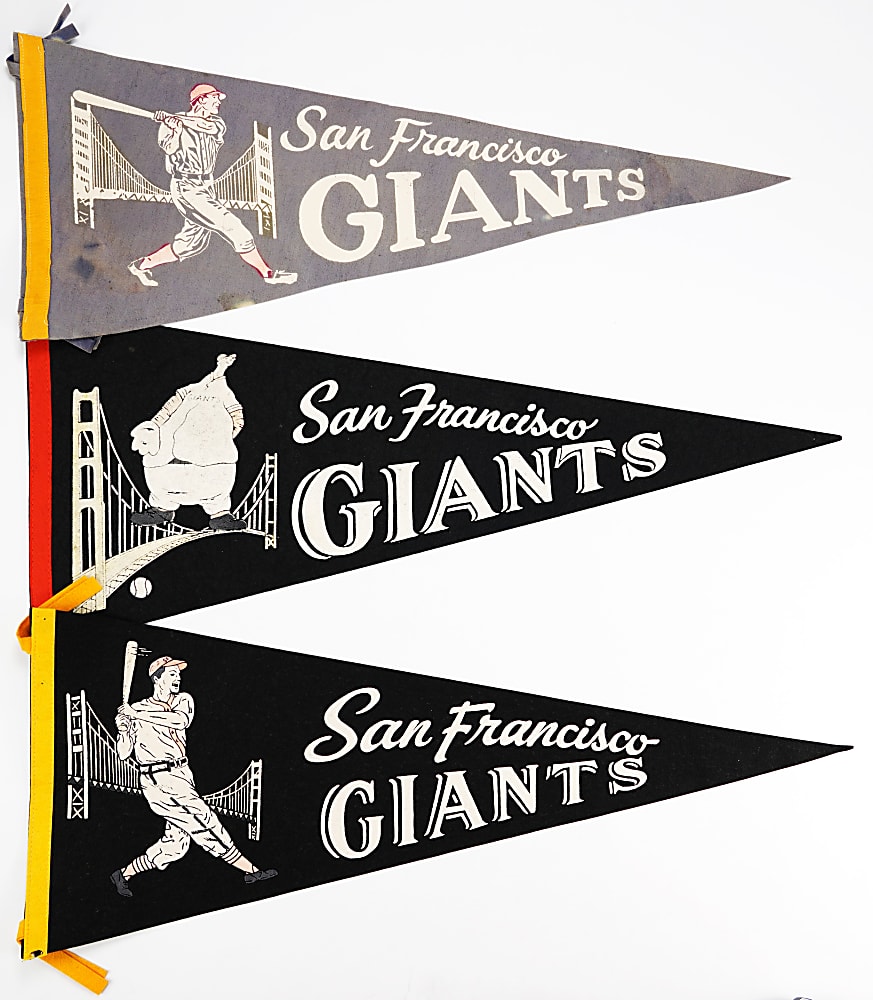 1954-1960s New York/San Francisco Giants Pennant Group (6)