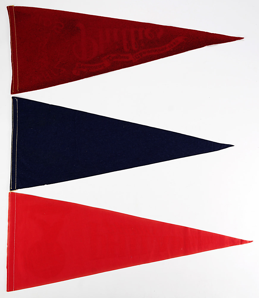 1940s-1960s Philadelphia Athletics/ Phillies Pennant Group (3)