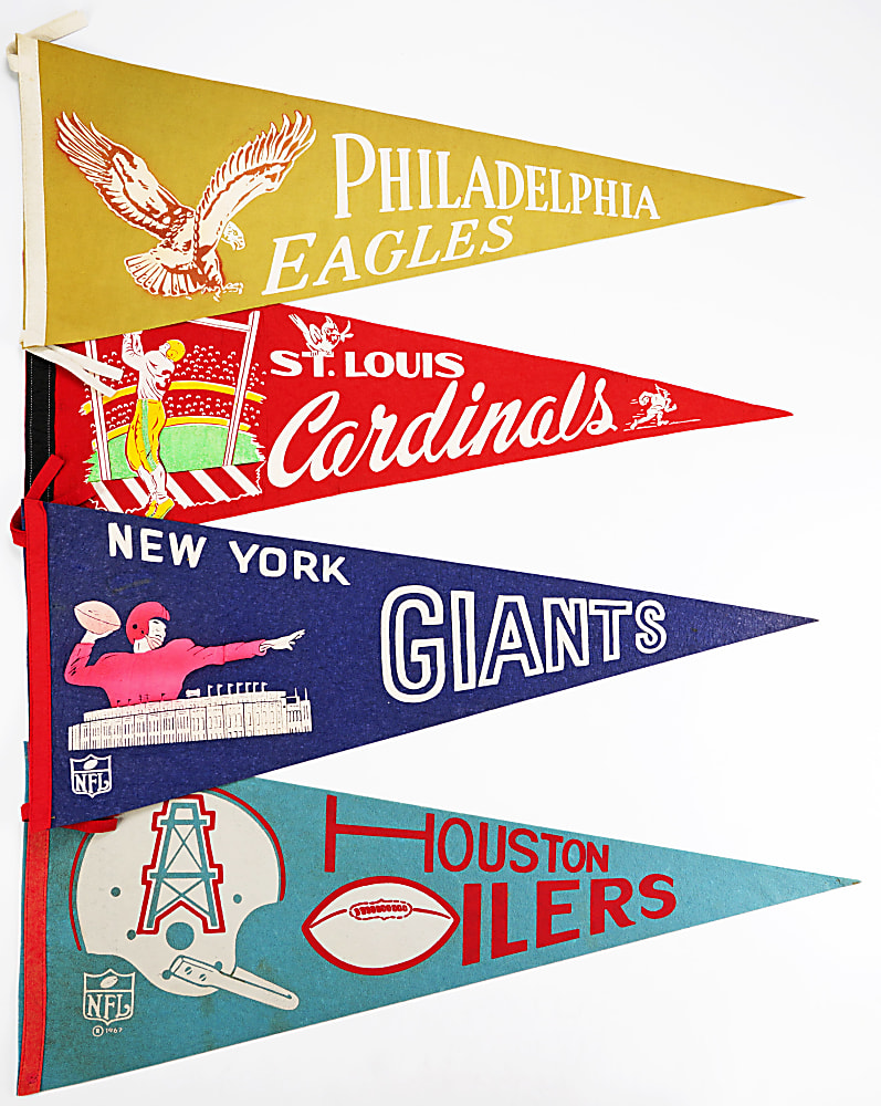 1950s-1960s Football Pennant Collection (10)