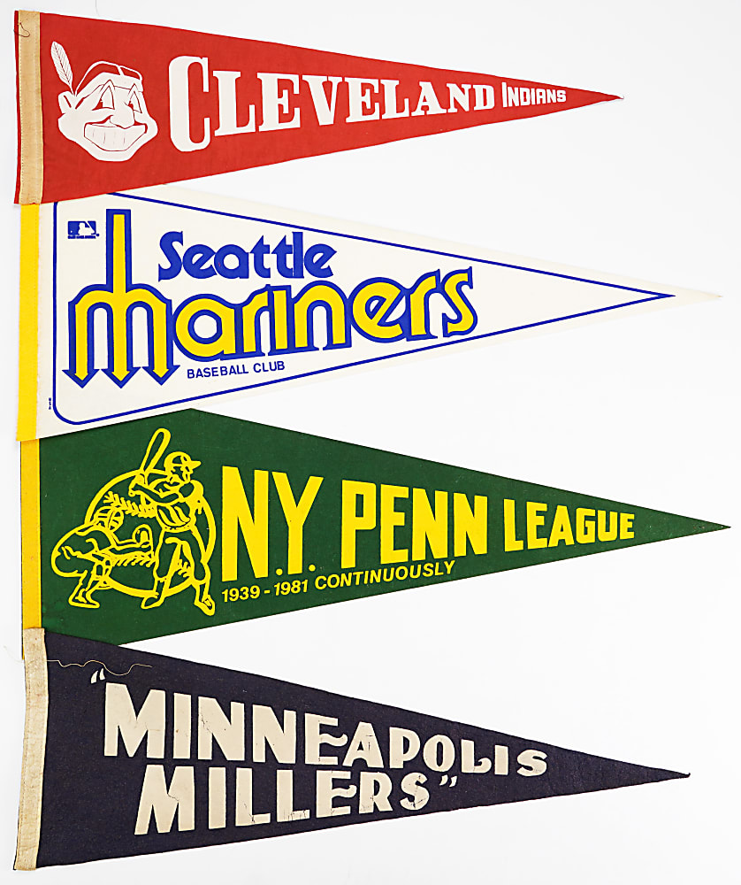 1940s-1980s Baseball Pennant Collection (13)
