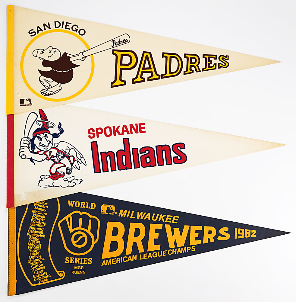 1940s-1980s Baseball Pennant Collection (13)