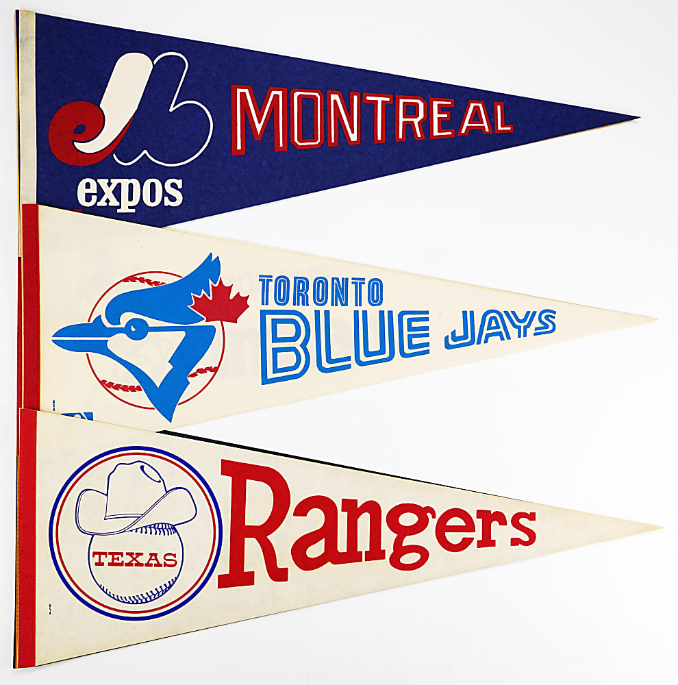 1940s-1980s Baseball Pennant Collection (13)
