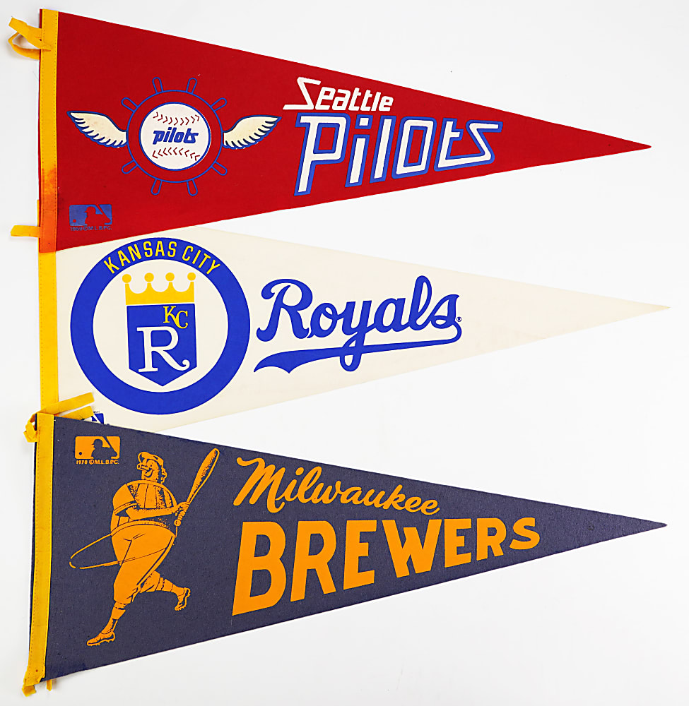 1940s-1980s Baseball Pennant Collection (13)