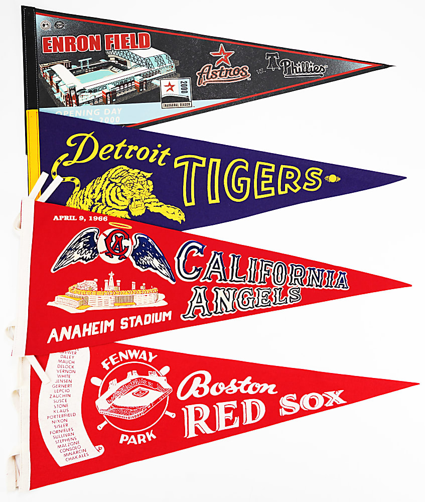 2000s-Modern Pennant Collection (20) with Many Mitchell & Ness Style Examples