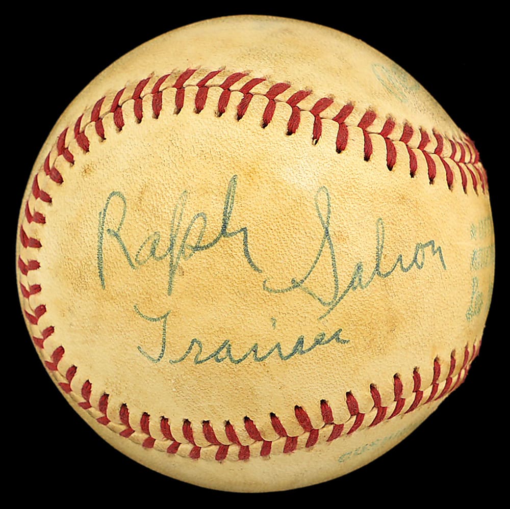 Scarce Ralph "Ralphie" Salvon Single-Signed OAL/MacPhail Baseball - Baltimore Orioles Trainer 1966-1988
