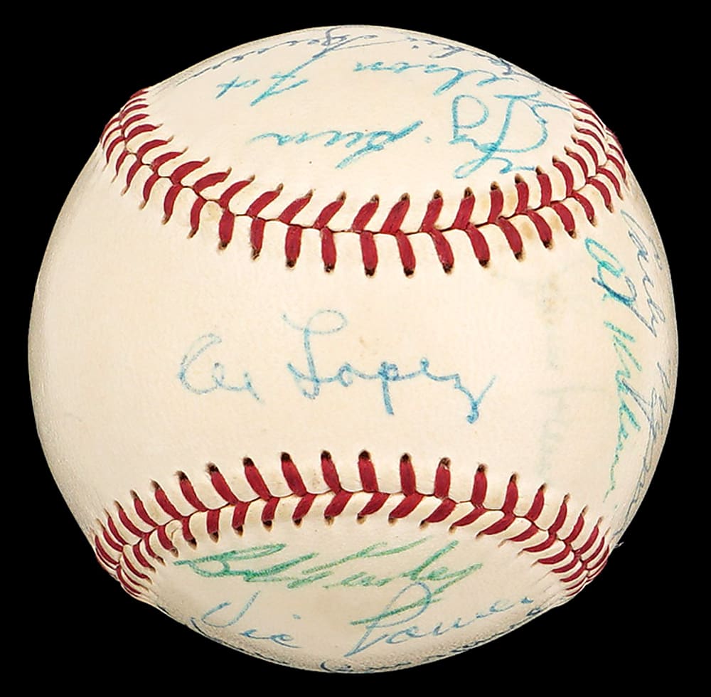 1955 American League All-Stars Team-Signed Baseball with (19) Signatures Including (7) Hall of Famers