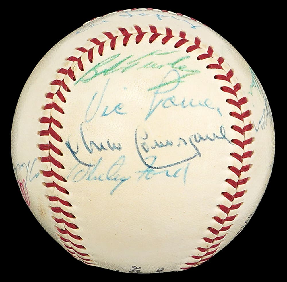 1955 American League All-Stars Team-Signed Baseball with (19) Signatures Including (7) Hall of Famers