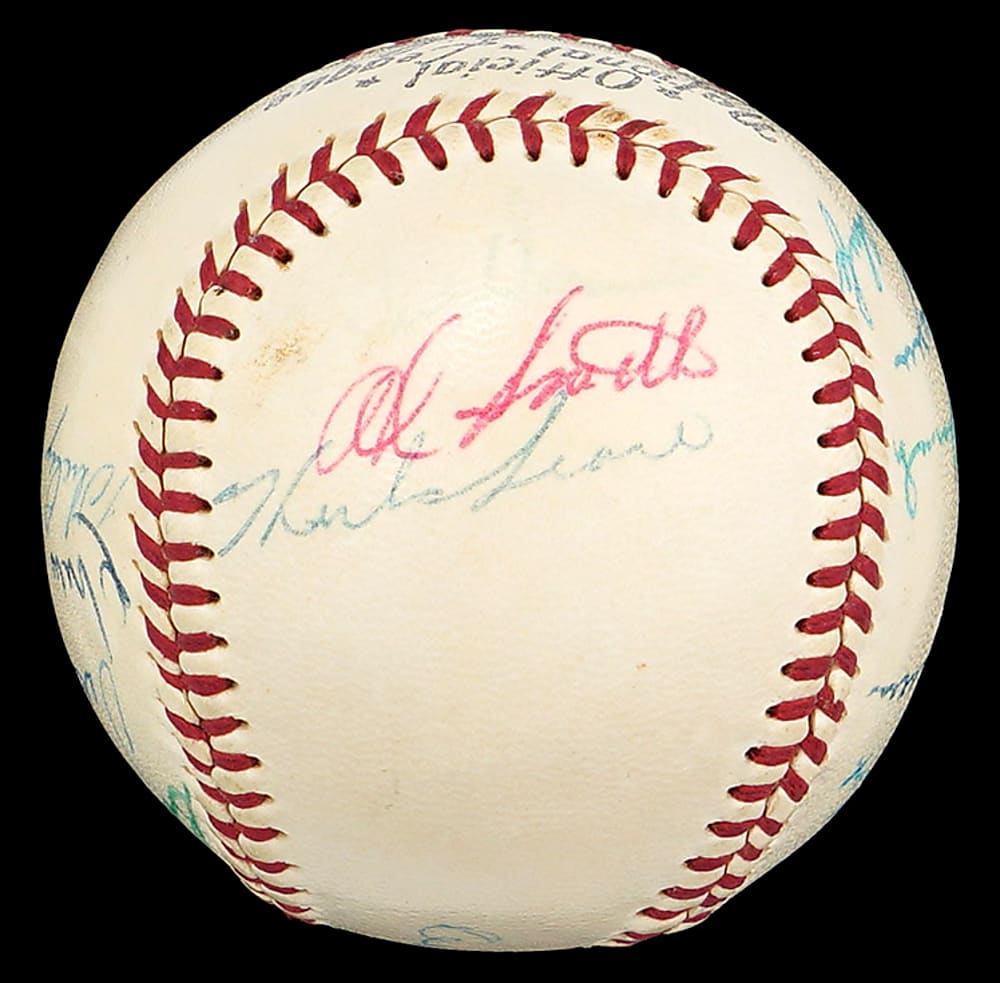 1955 American League All-Stars Team-Signed Baseball with (19) Signatures Including (7) Hall of Famers